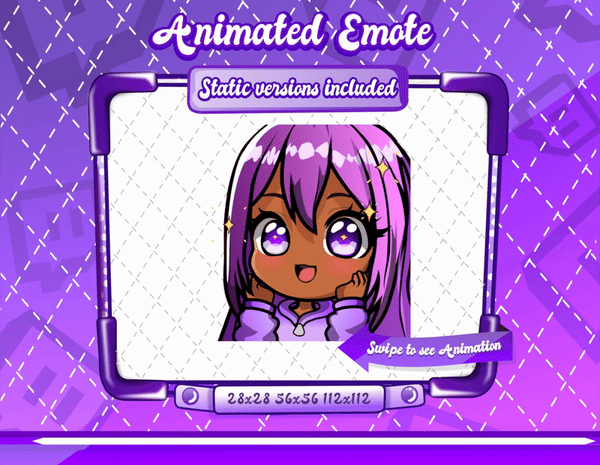 Animated Kawaii Glam Emote
