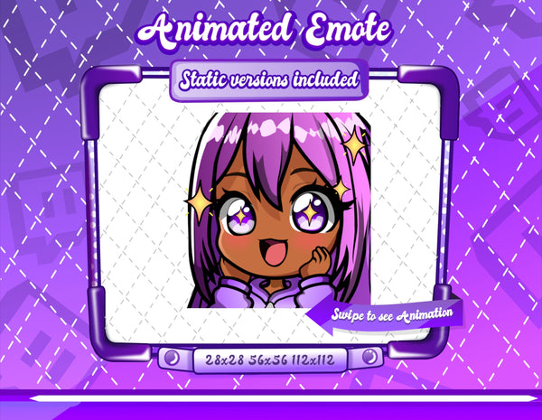 Animated Kawaii Glam Emote