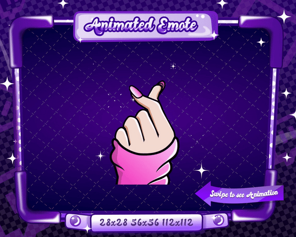 Animated Finger Heart Emote V3