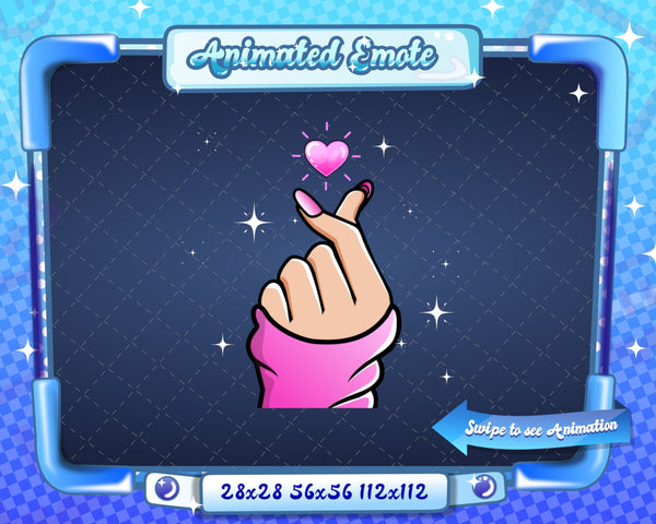 Animated Finger Heart Emote V1