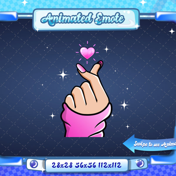 Animated Finger Heart Emote V1