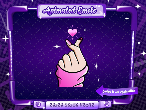Animated Finger Heart Emote V3