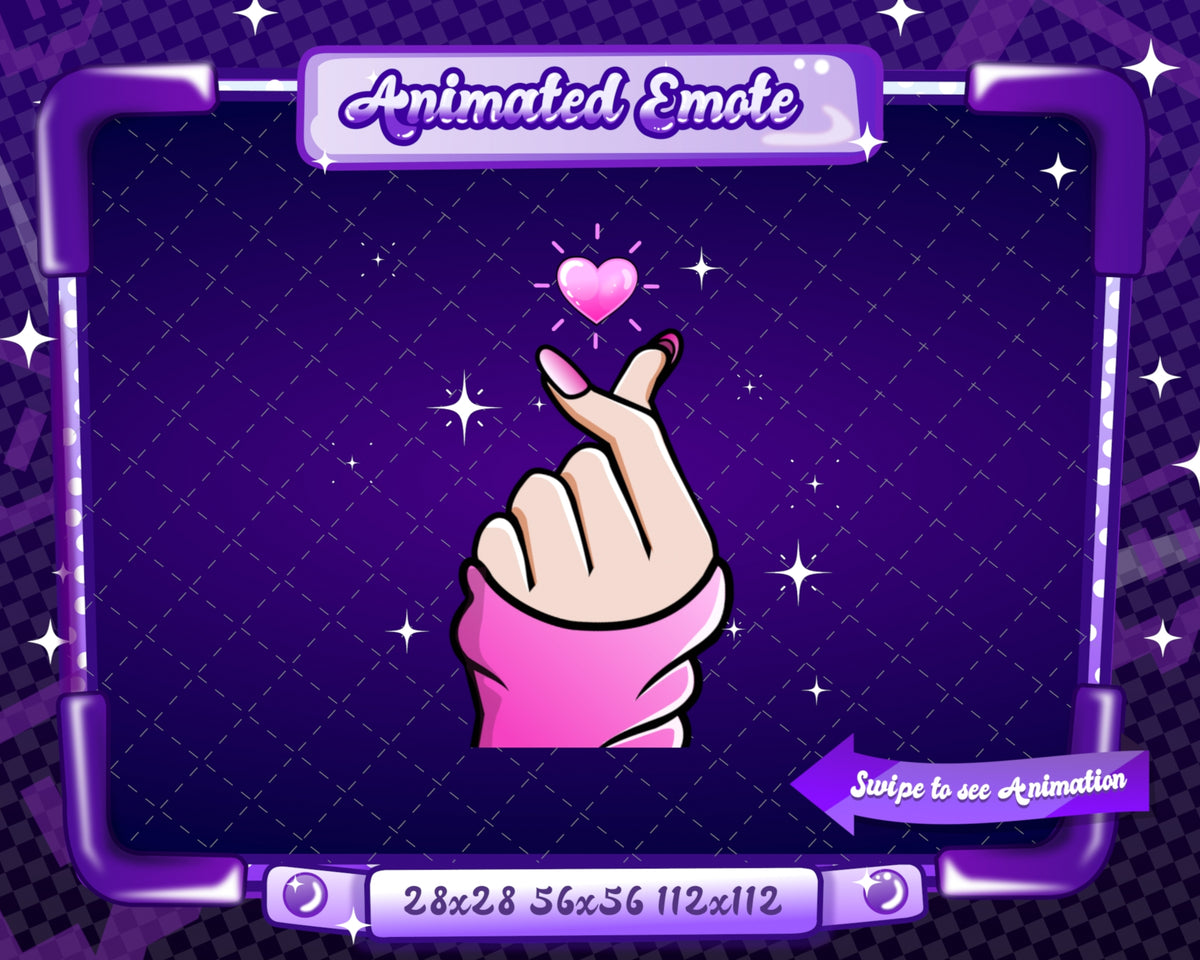 Animated Finger Heart Emote V3