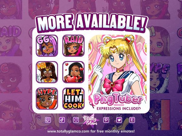 Animated Raid YCH Custom Cartoon Girl Emote