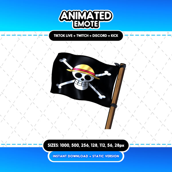 Animated One Piece Pirate Flag Emote