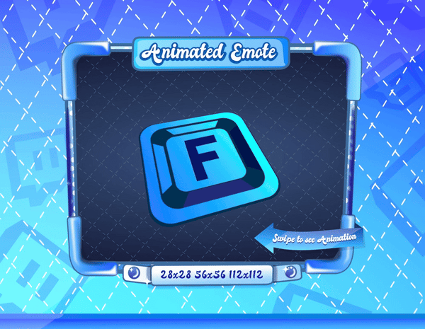 Animated Blue Press F Emote V1