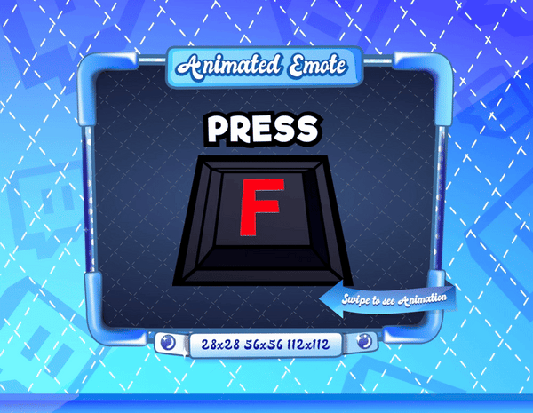 Animated Black Press F Emote