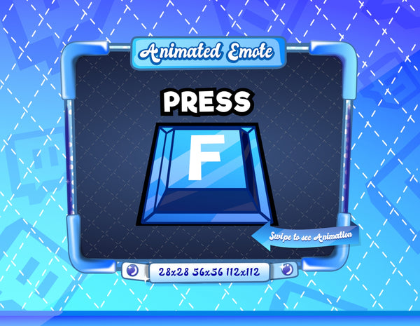 Animated Blue Press F Emote