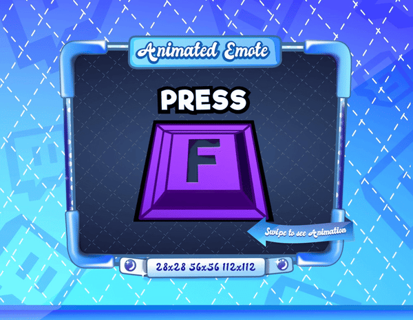 Animated Purple Press F Emote