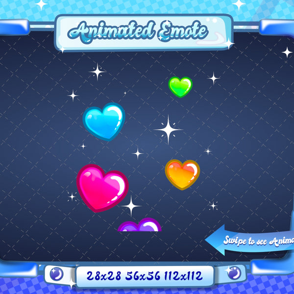 Animated Rainbow Hearts Emote