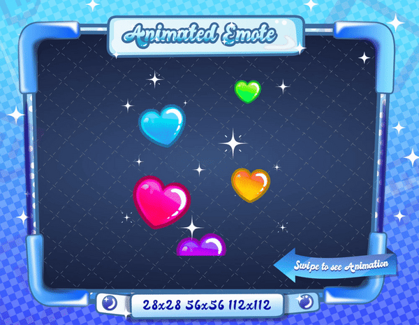 Animated Rainbow Hearts Emote