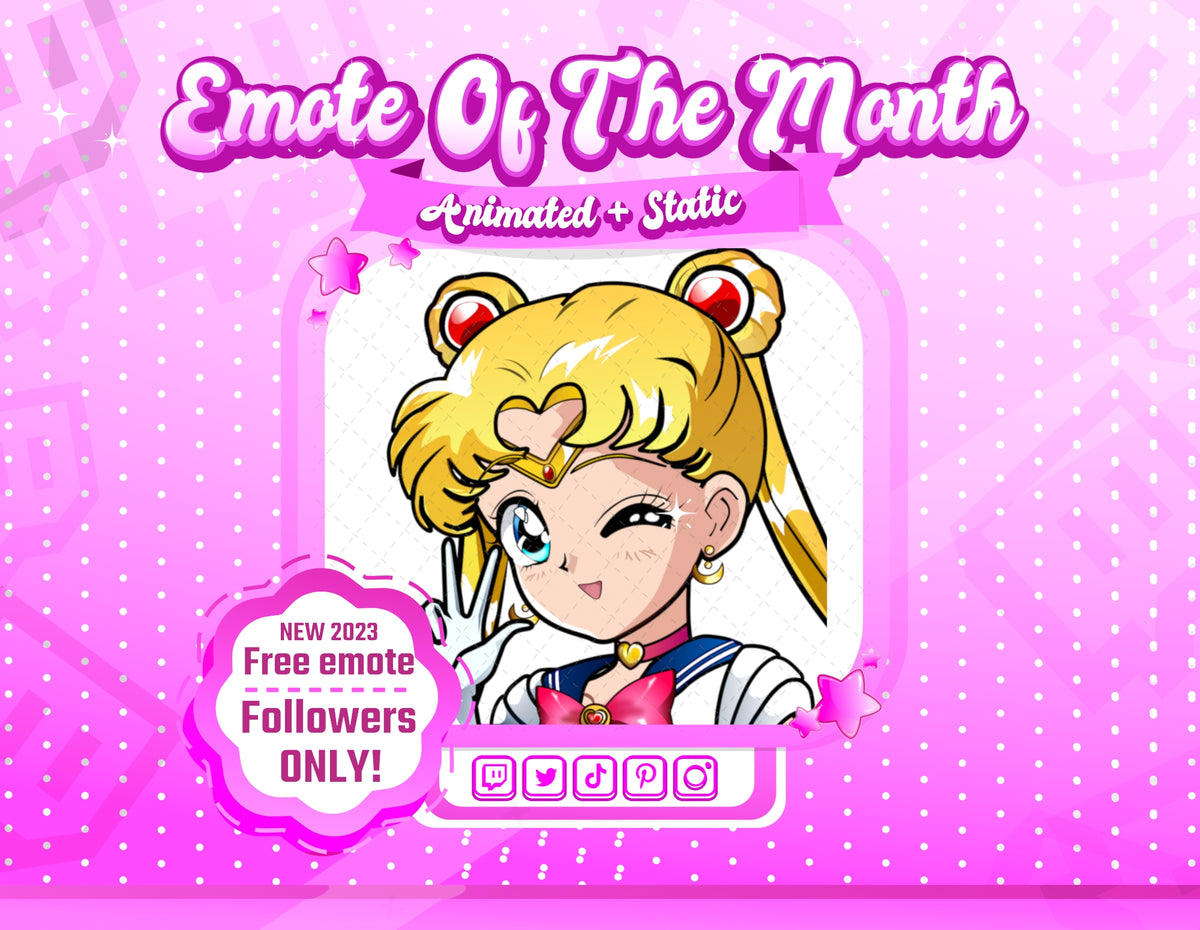 Animated 90's Chibi Glam Emote