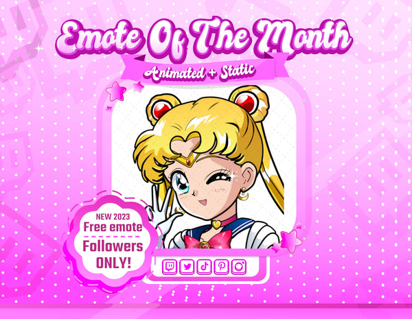Animated 90's Chibi Glam Emote