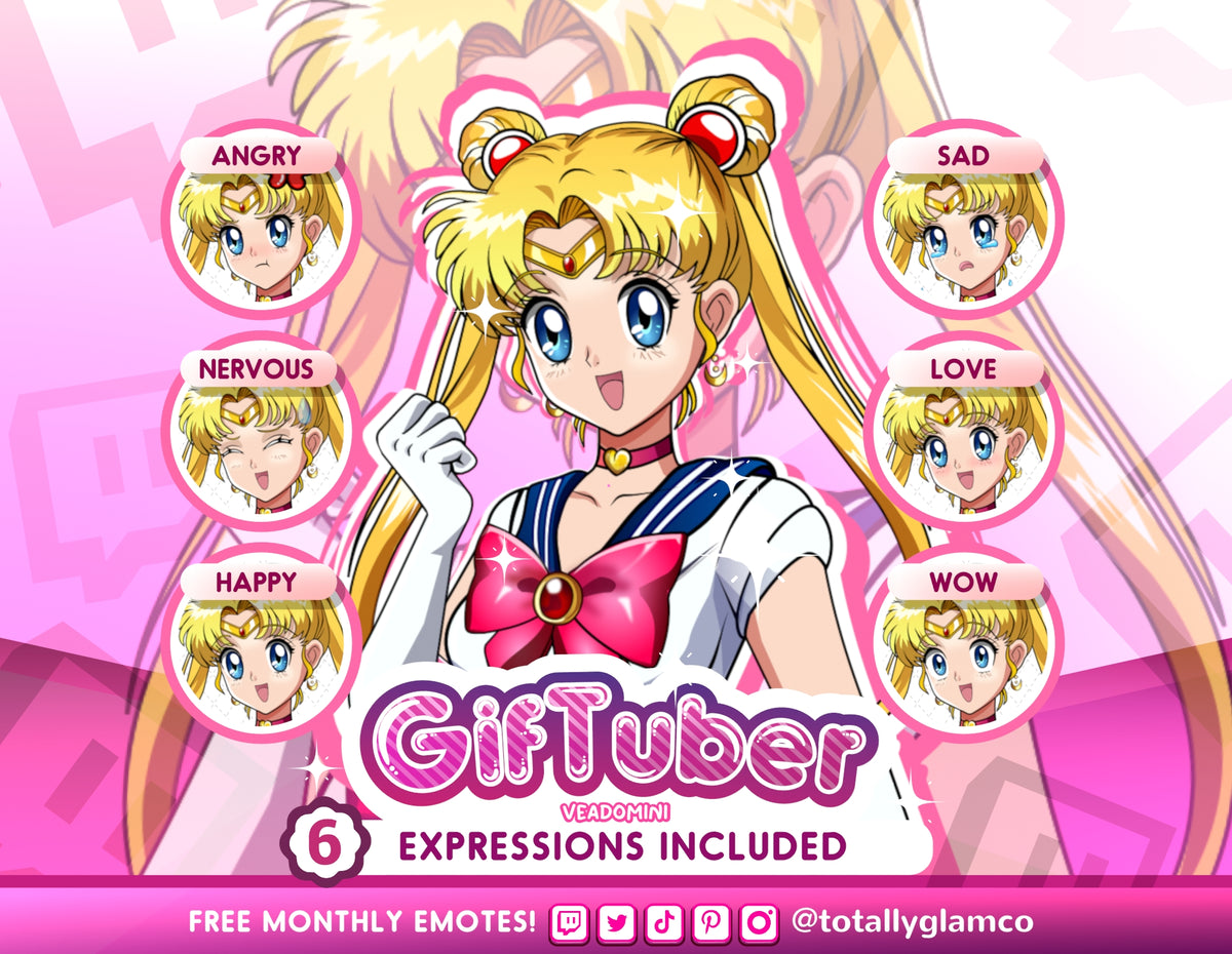 Animated Sailor moon GIFtuber