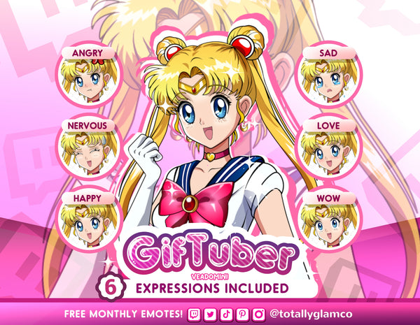Animated Sailor moon GIFtuber