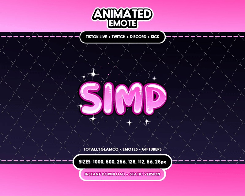 Animated + Static Simp Emote