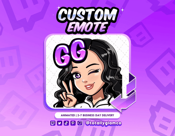 Animated GG YCH Custom Cartoon Girl Emote