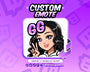 Animated GG YCH Custom Cartoon Girl Emote