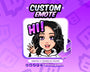 Animated HI YCH Custom Cartoon Girl Emote