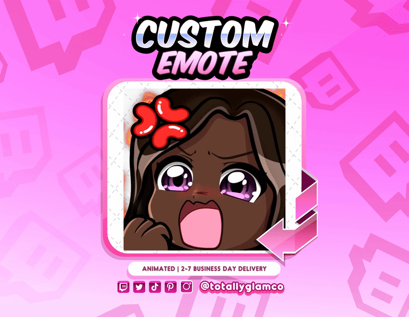 Animated Angry YCH Custom Chibi Emote