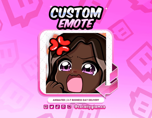 Animated Angry YCH Custom Chibi Emote