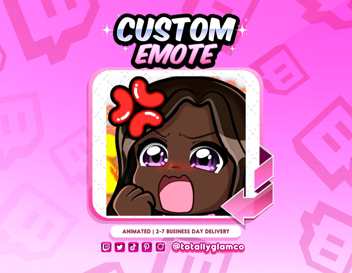 Animated Angry YCH Custom Chibi Emote