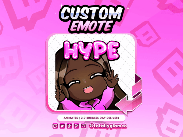 Animated Hype YCH Custom Chibi Emote
