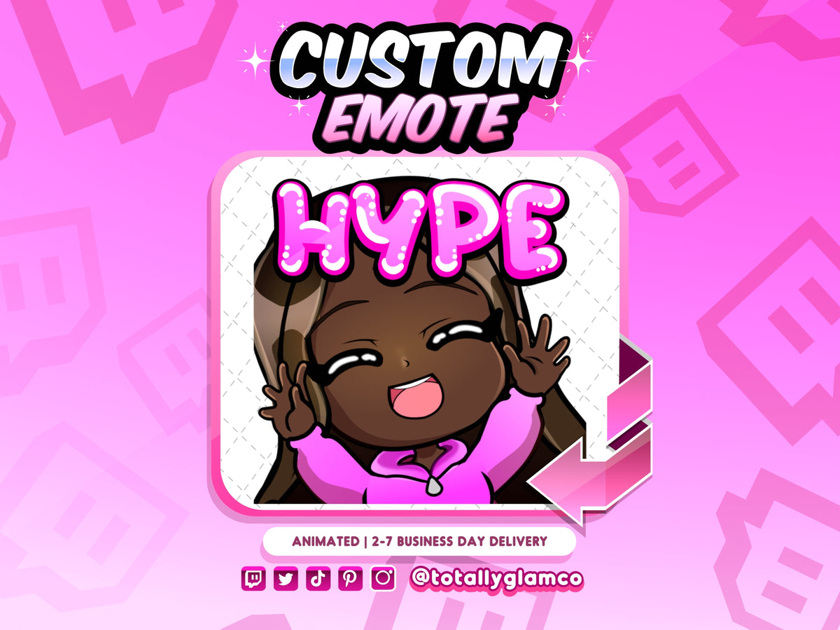 Animated Hype YCH Custom Chibi Emote