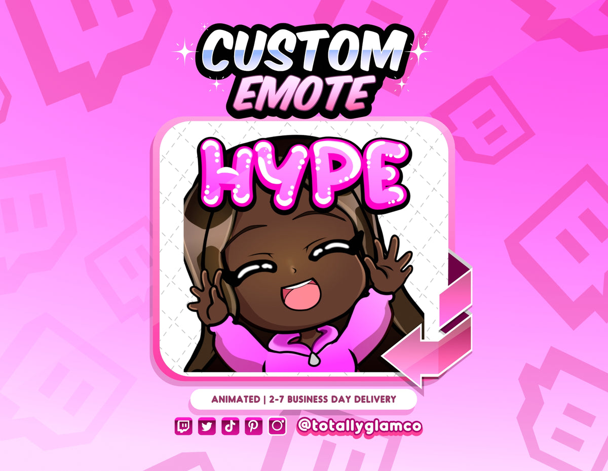 Animated Hype YCH Custom Chibi Emote