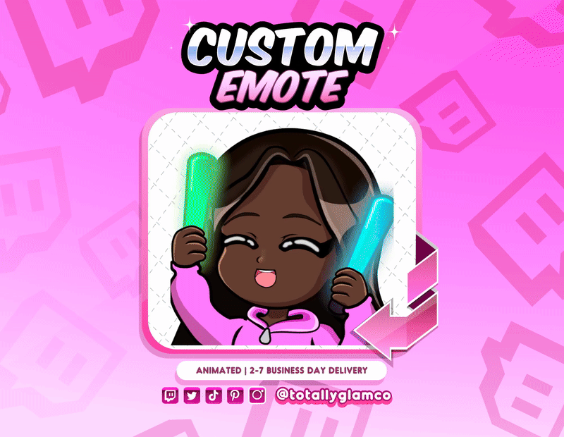 Animated Rave YCH Custom Chibi Emote