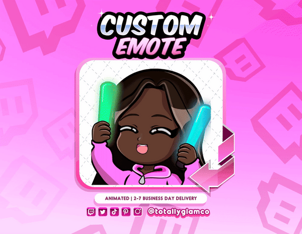 Animated Rave YCH Custom Chibi Emote