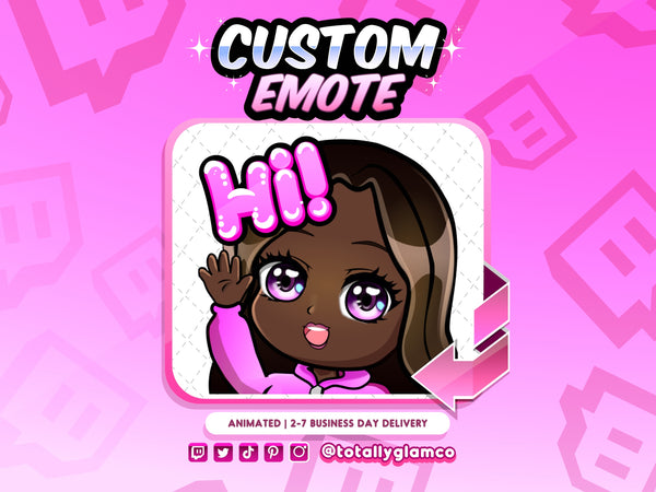 Animated Hi YCH Custom Chibi Emote