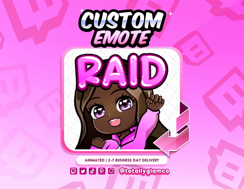 Animated Raid YCH Custom Chibi Emote