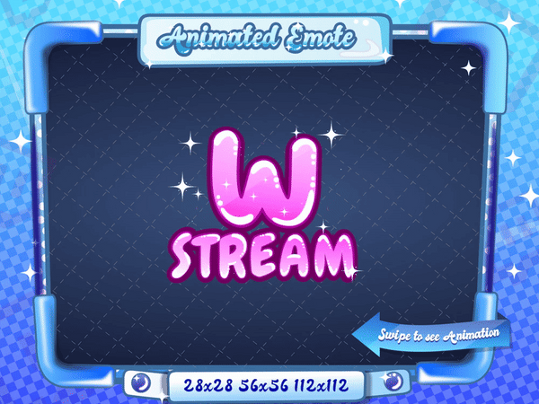 Animated W Stream Emote V1