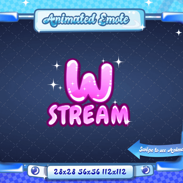 Animated W Stream Emote V1