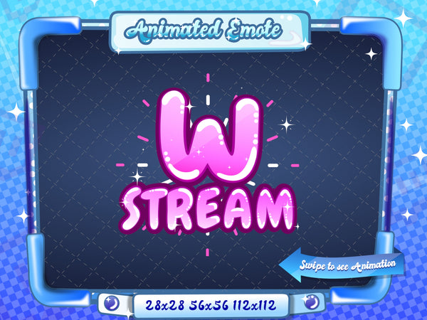 Animated W Stream Emote V1
