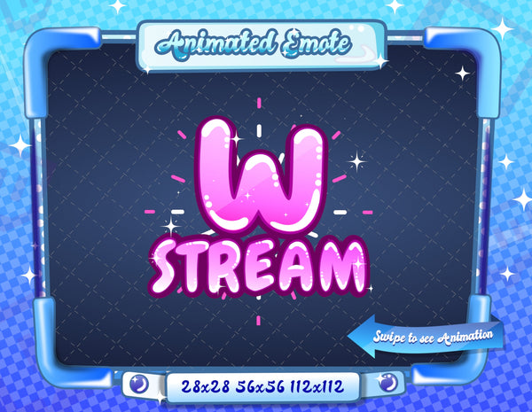 Animated W Stream Emote V1