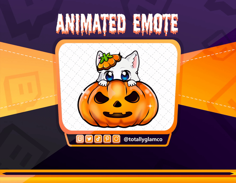 Animated Halloween cat Lurk emote V2