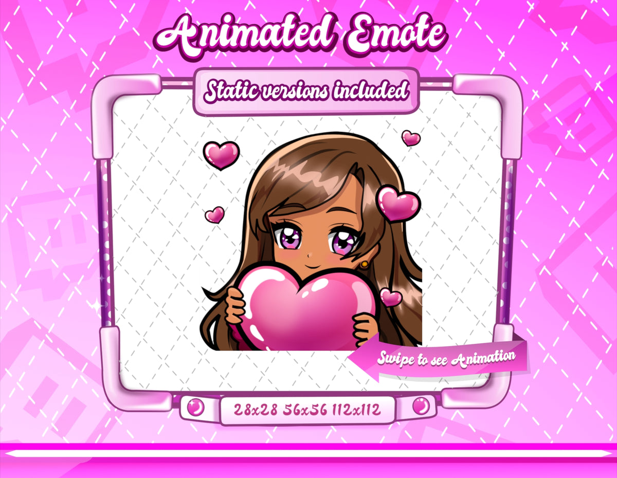 Animated Y2K Chibi Glam emotes V1
