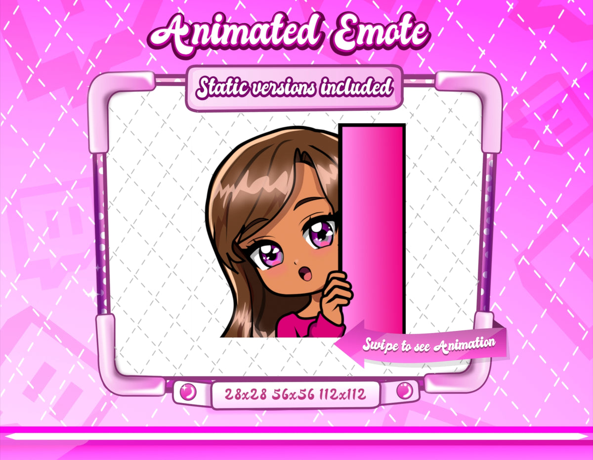 Animated Y2K Chibi Glam emotes V1