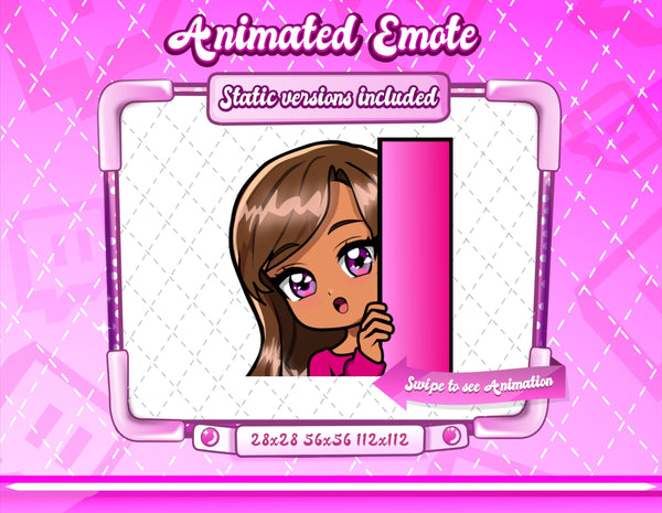 Animated Y2K Chibi Glam emotes V1