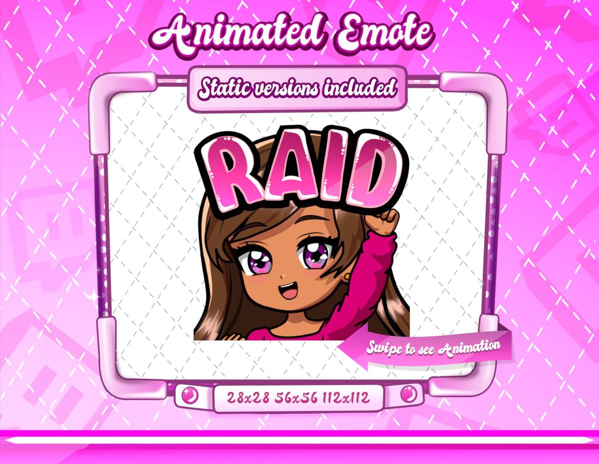 Animated Y2K Chibi Glam emotes V1