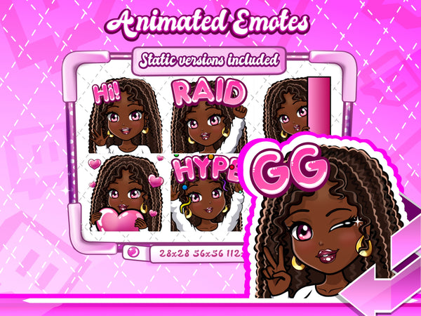 Animated Y2K Glam emotes V1