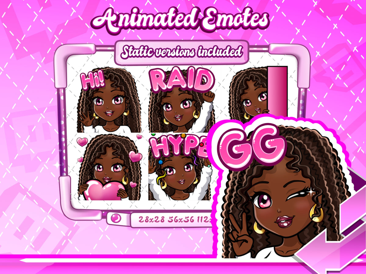 Animated Y2K Glam emotes V1