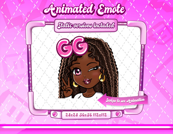 Animated Y2K Glam emotes V1