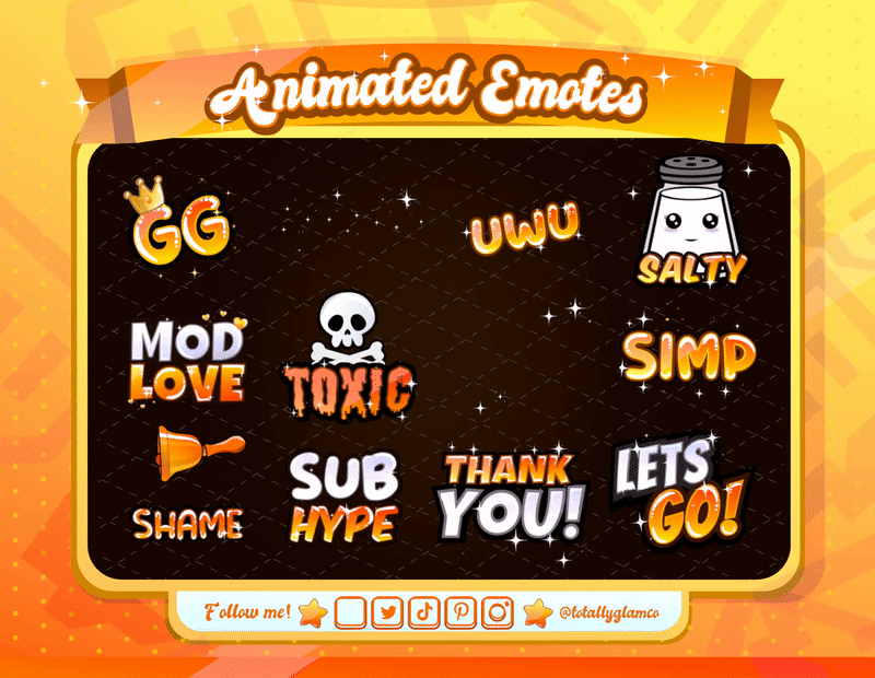 Animated Orange Text Emotes V1