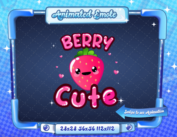 Animated Kawaii Berry Cute Emote