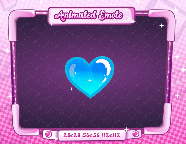 Animated Rainbow Heart Emote