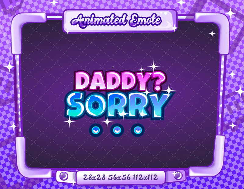 Animated + Static Daddy Sorry V2 Twitch Emote – TotallyGlamCo