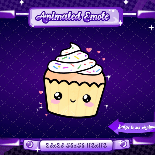 Animated Cupcake Love Emote